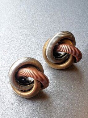 Vintage Tri-Tone Earrings